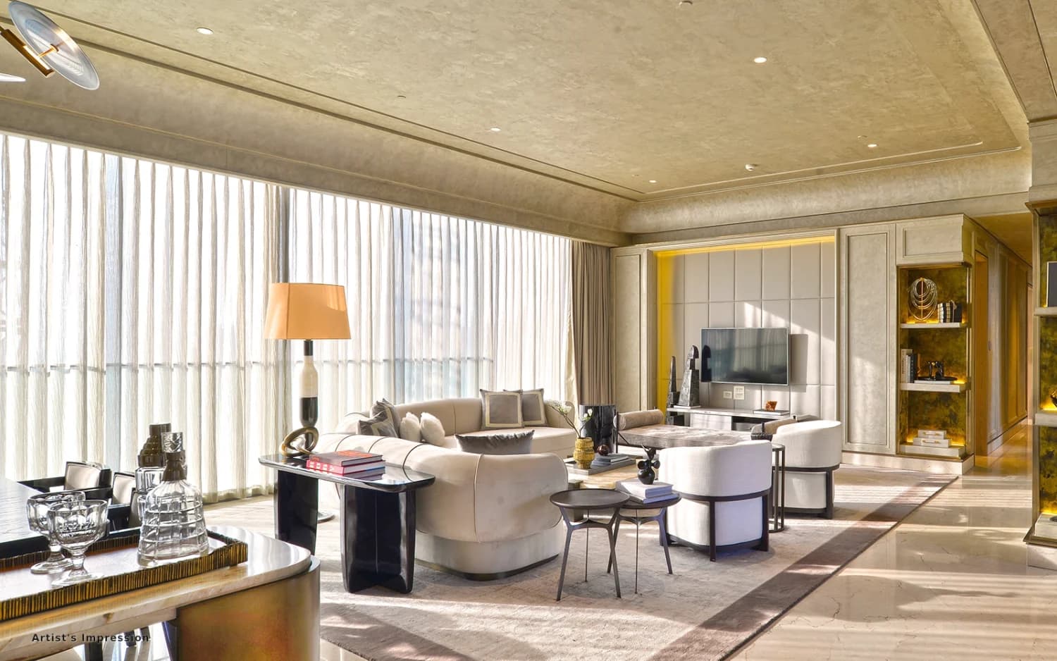 An interior from Rustomjee Crown in Prabhadevi; artist’s impression
